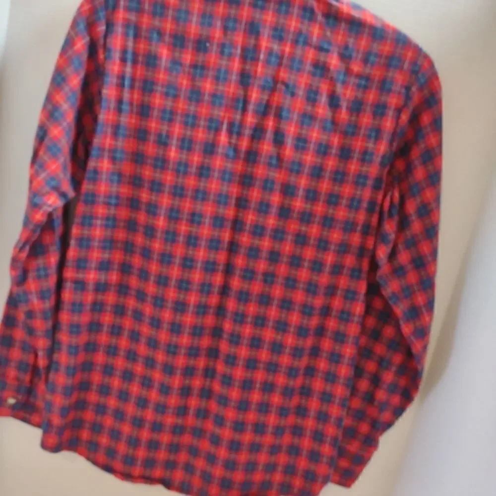 👍 Oshkosh Plaid Flannel Shirt Size 14. K1